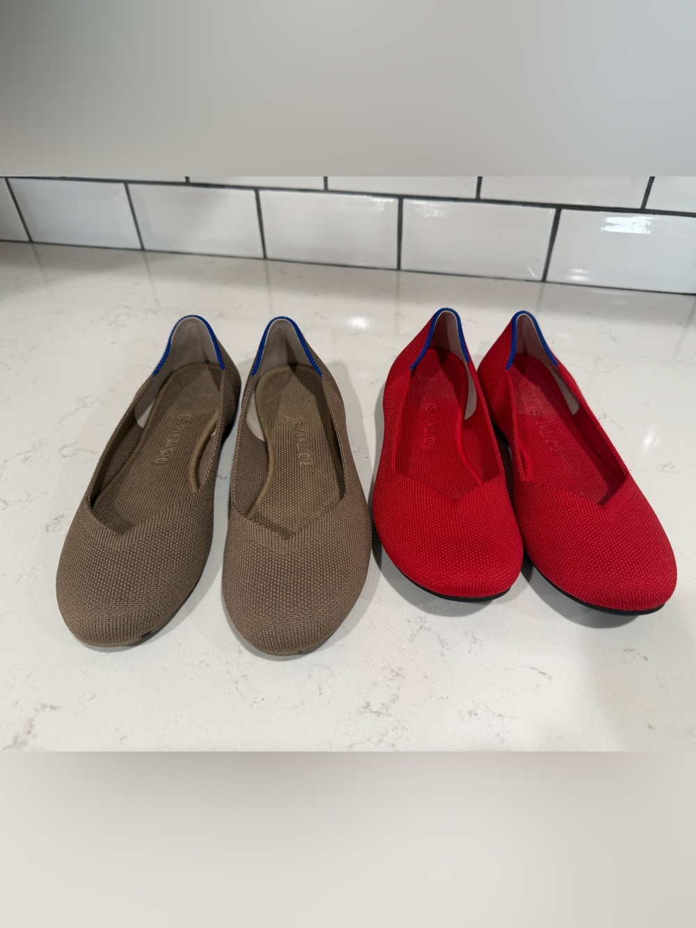 Rothy's Knit Flats Brown  Slip-On Comfort